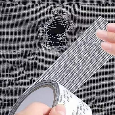 1 Roll Self-Adhesive Window Screen Repair Tape, For Repairing Holes In Window Screens, Dorm Curtain Net Repair Strips, Self-Stick Window Screen Patching Tape, Window Screen Repair