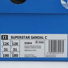 Adidas Dép xăng đan SUPERSTAR dành cho bé trai JS2844 - màu đen - Xem 6