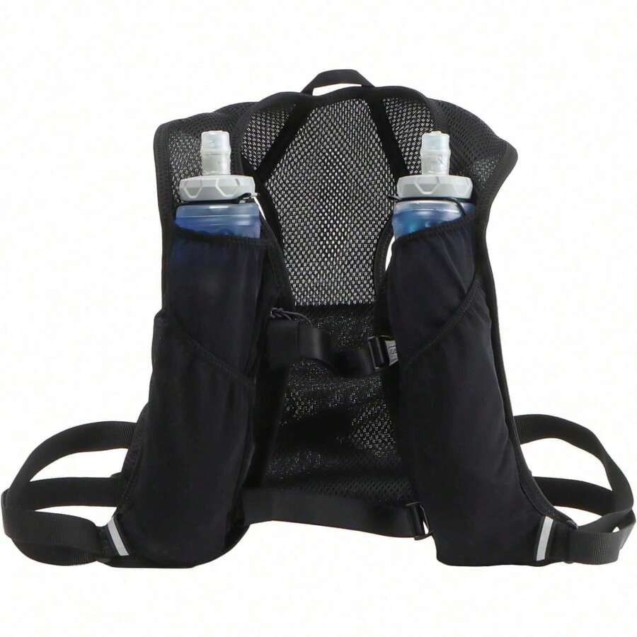 Salomon Agile 2 Set Unisex Running Vest With Flask, Reflective Hydration Vest For Short Runs With Expandable Storage Pouch - Black (Black) - View 1