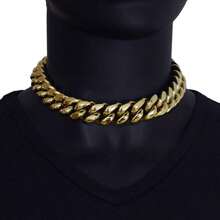 8-14mm Men's Hop Cuban Chain Necklace – HipHop Jewelry Luxury 14K Gold Plated Choker Solid Miami Cuban Link Chain Necklace Men Monaco Chain Men Men Jewelry Cuban Link Chain Men Gold Chain Cuban Link Chain Women Baddies Chain As Party & & Stage Show Auspicious New Year Gifts - 14MM (0,55 inch) - Xem 8