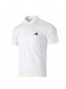 Adidas 男款 2026 夏季新款網球快乾素色網球運動 Polo 衫短袖 T-shirt HR8729 - 白色 - 查看 1