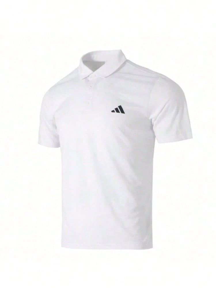 Adidas 男款 2026 夏季新款網球快乾素色網球運動 Polo 衫短袖 T-shirt HR8729 - 白色 - 查看 1