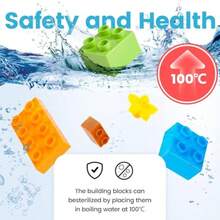 WYSWYG Juego de bloques de construcción grandes para edades de 3 a 5 años ladrillos grandes compatibles con sistemas de construcción principales bloques apilables para s de 3 a 6 años juguetes - 240 piezas - Ver 7