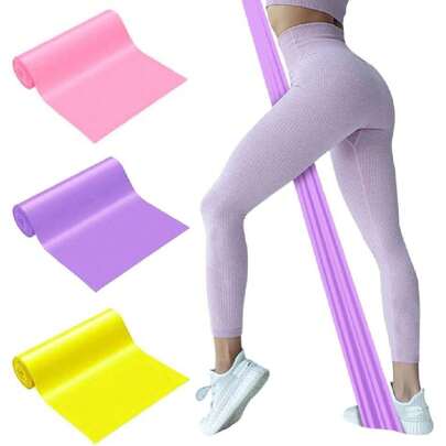 Bandas de Resistencia 3 Piezas, Bandas Elásticas de 150 cm para Ejercicio, Yoga y Entrenamiento en Casa Ligas Apilables Ligas Elásticas de Pilates,44461411