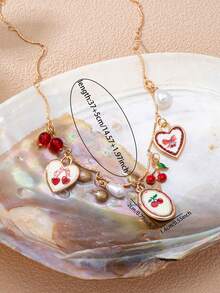 1 chiếc vòng cổ mặt dây chuyền mùa hè ven biển dành cho nữ, dây chuyền mạ vàng với mặt dây chuyền hình bãi biển, trang sức phong cách Boho Bohemian cho kỳ nghỉ và đeo hàng ngày. - Nhiều màu - Xem 6