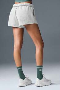 Alo Yoga Accolade Short Women's Athletic Heather Grey Designed For A Relaxed Fit W6472rg - Xám - Xem 4