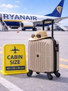 حقيبة سفر صغيرة محمولة من شركة Ryanair، أبعادها 40 * 30 * 20 سم، مصنوعة من مادة ABS، مزودة بعجلات قابلة للفصل. - لون شمبانيي - مشاهدة 7