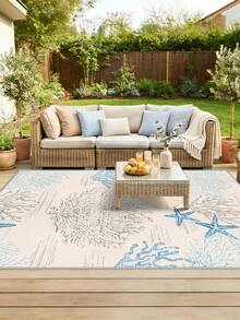 1 tấm thảm ngoài trời, thảm cắm trại nhiệt đới, thảm mềm mại và thân thiện với da, thảm trải sàn lớn có thể gấp gọn dùng cho ngoài trời, xe RV, phòng khách, phòng ngủ, hiên nhà, sân sau, ban công, dã ngoại, bãi biển, cắm trại, màu đen và be. - Nhiều màu - Xem 7