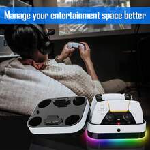 RGB Charging Dock, Dual Controller Fast Charging Station, Fully Charges In 2.5 Hours, Overcharge Protection, Compatible With Dual Sense/Elite Controller, Smart Status Indicator - View 10