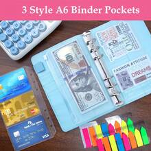 A6 Loose-Leaf Notebook Refill Paper 135 Sheets Spiral Notebook Inner Paper 3 Loose-Leaf Binder Pockets 10 Dividers 160 Fluorescent Sticky Notes Suitable For A6 Loose-Leaf Reusable Personal Planner - A6 - View 6