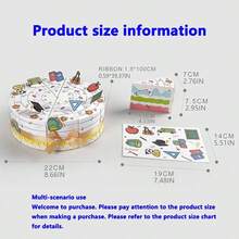 Hộp quà hình bánh kem, hộp quà tặng hình tam giác có thể tách rời, 10 chiếc/gói, 20 chiếc/gói - Xem 3