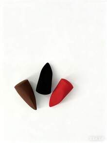 Makeup Sponge Multi-Shape Irregular Makeup Sponge Non-Latex Beveled Teardrop Tool Cylindrical Black Teardrop Cut Stamp Three-Sided Makeup Sponge Puff - Multicolor - View 7