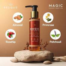 Besque Magic Body Oil, 3.38 FL OZ, After Shower Body Oil For Women, Hydrating Skin Care For Full Body That Plumps, Tightens, And Firms Skin With Natural Ingredients, Luxury Spa Gifts - Pack Of 1 - 1 - 查看 2