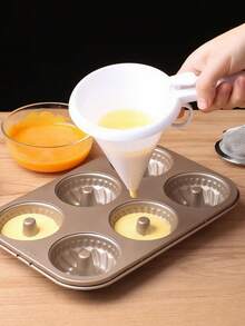 1/2pcs Funnel-Shaped Batter Dispenser, Paper Cup Cake Batter Funnel With Control Valve, Adjustable Dispensing To Prevent Batter Overflow And Dripping - View 7