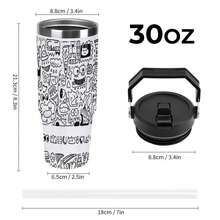 30oz  Good Day Stanley Style Tumbler Wrapped Graffiti SGRHO Mug - trắng - Xem 2