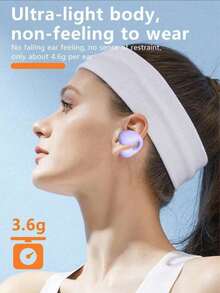 Earphone Bluetooth TWS 5.3 Headphone Nirkabel Klip Telinga Headset Musik Panggilan HD Olahraga Gaming Earphone untuk Semua Ponsel Pintar 180mAh - View 7