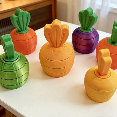 3D Printed Expandable Carrots, Easter Carrots, Random Colors, Expandable & Collapsible, Stress Relief Anxiety Toys, Improve Focus, Suitable For Office, Desk, Bedroom Decor, Car Decor, Creative Collectible Gift, Cute Holiday Decor, Easter Gift, Christmas Gift, Birthday Gift