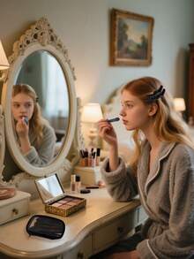 Bộ 12 cọ trang điểm mini cầm tay, cọ tán phấn mắt, phấn má hồng, cọ đánh phấn phủ, dụng cụ trang điểm đầy đủ, cọ cán gỗ, quà tặng Ngày của Mẹ. - Màu Tím - Xem 5