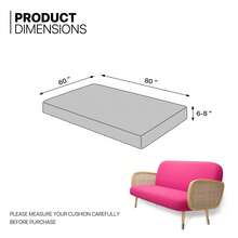 Queen Size Futon Cover, Armless Stretch Futon Slipcover Armless Sofa Cover Furniture Protector, Durable & Washable Zippered Futon Couch Cover For Adults  And Pets - Hot Pink - View 4