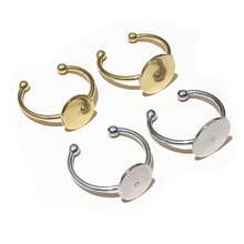 5 chiếc đế nhẫn bằng thép không gỉ 6-12mm, dạng phẳng, dùng để làm nhẫn thủ công, phụ kiện chế tác trang sức DIY. - Thiết kế nhẫn - Xem 4