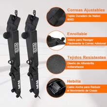 Almohadillas para Orejas Suave Universal para Portaequipajes Techo Coche Barras Transversal para Tabla de Surf Kayak Canoa  con 2 Correas Amarre Impermeable Bolsa de Alenamiento Portátil 113cm - como en la foto - Ver 3