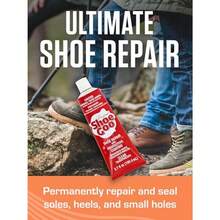 Goo - 3.7 Fl Oz Tube - Clear  Glue - Repair Ole Heel Patche Mall Hole - Bond On Con Drie Within 24 Hr Of - Work On Leather Rub L Canva - 1 PACK - 查看 2