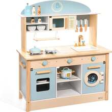 Robotime Robud Kids Wooden Toy Kitchen Set – Light Blue Dreamy Kitchen, Includes 15+ Pieces, Kitchen Games, Role-Playing Suitable For Children Aged 3 And Up - Baby Blue - View 12