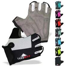 Guantes de ciclismo para bicicleta guantes de bicicleta de montaña antideslizantes acolchados transpirables con medio dedo accesorios deportivos para hombres y mujeres - Negro  Medio dedo - Ver 1