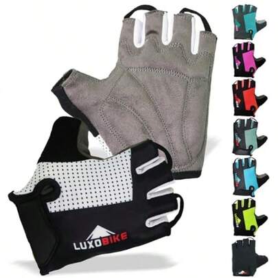 Guantes de ciclismo para bicicleta guantes de bicicleta de montaña antideslizantes acolchados transpirables con medio dedo accesorios deportivos para hombres y mujeres