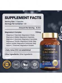 1pack Totaria Magnesium 12 In 1 Complex 700mg - Glycinate Citrate Malate Taurate - 1PCS - 查看 4