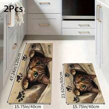 1pc Cat Pattern Design, Kitchen Decor, Home Decor, Decorative Mat, Fashion Doormat, Multi-Purpose Mat, Kitchen Floor Mat, Kitchen Mat Set, Kitchen Floor Protector, Comfort Standing Mat, Living Room Bedroom Bathroom Laundry Office Area Rug, Home Decoration Indoor - Multicolor - View 17