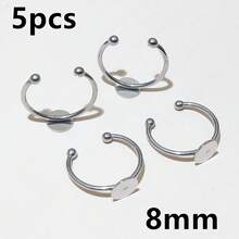 5 chiếc đế nhẫn bằng thép không gỉ 6-12mm, dạng phẳng, dùng để làm nhẫn thủ công, phụ kiện chế tác trang sức DIY. - Thiết kế nhẫn - Xem 11