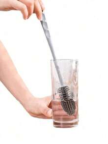 1pc Transparent Cup, New Glass Cup, Suitable For Use In Office, Bedroom, Living Room And Other Occasions, Only Using A Good Cup Can Have A Good Mood To Drink Water. Round Creative Cold Drink Cup, Minimalist INS Style Juice Cup. Suitable For Home And Cafe Use. - Multicolor - View 9