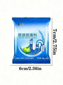 10/5/1件装超强管道疏通剂，几秒钟内即可疏通厨房水槽、马桶和管道 - 藍色 - 查看 8