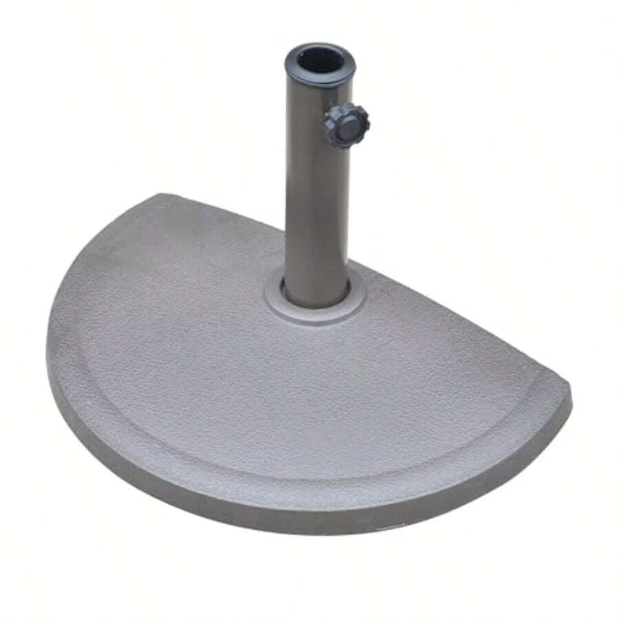 Island Umbrella Base Media Redonda de Resina para Paraguas café 20 Libras - Marrn - Ver 1