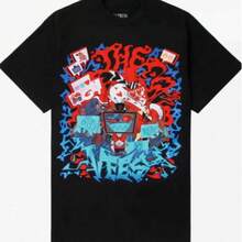 Fashion  Alastor Loud Collage Airbrush Men And Women Streetwear Oversised Pure Cotton Soft Casual Comfort T-Shirt - 黑色 - 查看 2