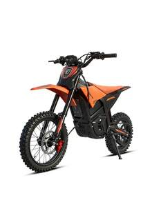Mankeel Adventure Off-Road 1500W(PEAK 3000W) Motor Electric Motorcycle/ Dirt Bike - 55KM/H (34MPH), 60KM (38MILE) Range, 48V 20.8AH Li-Ion, 14'+12' Off-Road Wheels, Hydraulic Shock Absorption + Spring Damping, Oil Brake + Disc Brake - Electric Pitbike For Outdoor Adventures & Commuting - Ideal Holiday Gift - 橘色 - 查看 9