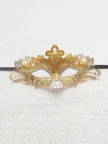 1/2 Stück Unisex Strass-verzierte hochwertige Doppel-Eisen-Kunst Make-up Maskenball Maske, sexy venezianische Halbgesichtsmaske, geeignet für Halloween, Festivals, Partys, Clubs, Bars, Geschenke - mehrfarbig - Übersicht 15