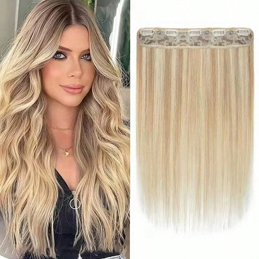 #8/613 Straight Clip In Extensions 100% Brazilian Human Hair Clip In Hair Extension One Piece Hairpieces With 5 Secure Clips