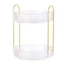 1pc 360° Rotating Makeup Organizer - DIY Adjustable Carousel Spinning Rack Cosmetics Display Rack Perfume Organiser, Spinning Bathroom Countertop Vanity Shelf, Table Decor,Ultra-Large Capacity Beauty Storage Box - Multicolor - View 13