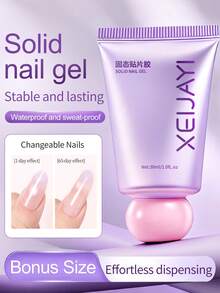 XEIJAYI 1瓶30毫升固体指甲胶 - 适用于指甲贴纸、3D指甲雕刻的强力粘合剂，需配合UV LED灯使用 - 1支 - 查看 5