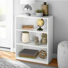 3 Tier Bookcase With Adjustable Shelves, White Storage Bookshelf, Space Saving Organizer For Home & Office - 白色 - 查看 7