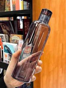 1 Stück transparente/schwarze PC Wasserflasche, auslaufsicher, stoßfest, tragbar, leicht zu reinigen, mit Zeitskala, geeignet für Wasser, Saft, Zitronenwasser, gemischten Tee und andere Getränke. Geeignet für Gym, Zuhause, Outdoor-Aktivitäten, Büro, Reisen und Campusnutzung; Wasserflasche, Tasse, Schmetterlingsflasche, Sportflasche, Studentenwasserflasche, Trinkgefäß, Getränkebehälter mit großer Kapazität, unverzichtbar für modischen Sport - Verschiedenfarbig - Übersicht 9