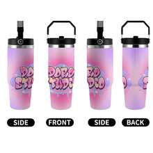 30oz  Have Good Day Stanley Style Tumbler Wrapped Graffiti SGRHO Mug - White - View 5