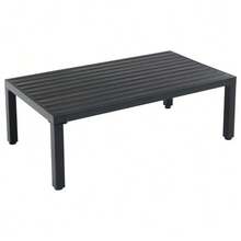 Garden Dining Set, Garden Furniture Set, Garden Lounge Chair Set With Galvanized Iron Frame, 6 Seats, Adjustable Feet, Removable Backrest, Modular Sofa, Galvanized Iron Tabletop, Grey - Grey - View 10