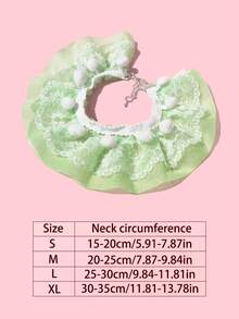 Lace Collar For Pets, Teddy Bib, Cat & Dog Outdoor Photo Prop Accessory, Gift - Green - View 2