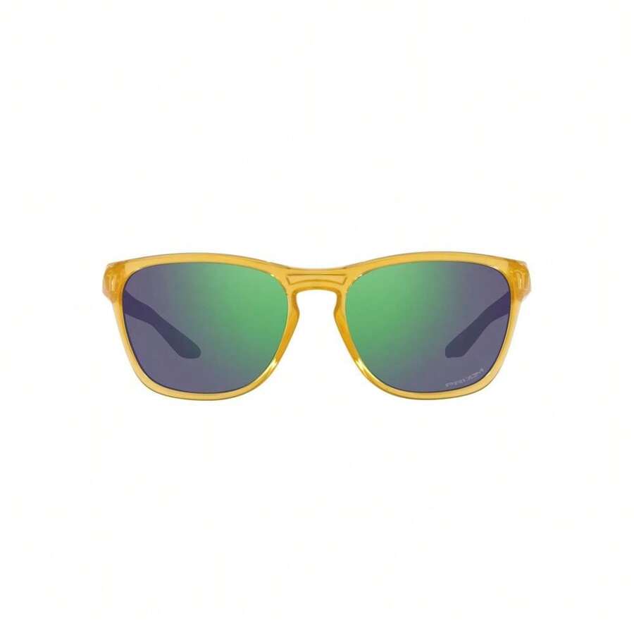 Oakley Man Sunglasses Transparent Light Curry Frame, Prizm Jade Lenses, 56MM - Yellow - View 1
