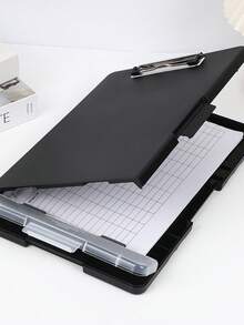 1pc Large Capacity File Storage Box - Personalized A4 Size, With Clipboard, Storage Function Clipboard, Nurse Essential, Pen Holder, File Clip, File Storage Box, 2-In-1 Learning Material Storage Box - Ultimate Organization And Information Classification - Office Desk Accessory, School Supplies - Document Box With Built-in Pen Holder - View 15