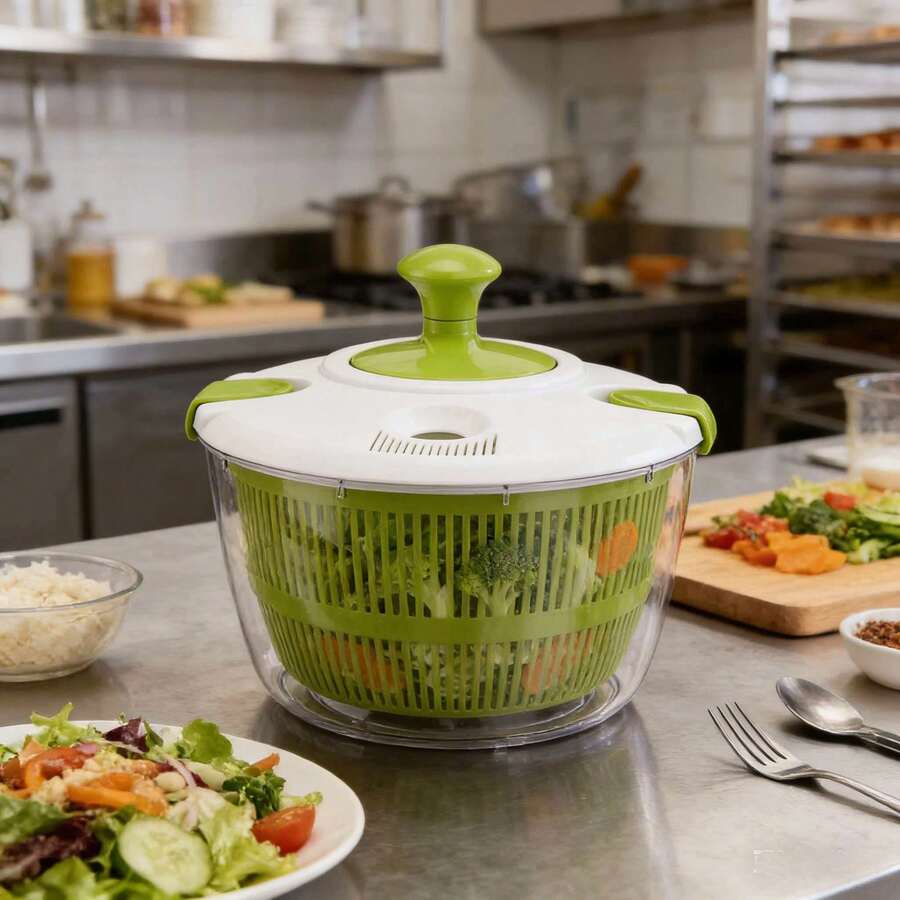 Máy quay ly tâm rau củ quả, máy sấy rau củ quả gia dụng, dụng cụ rửa và làm khô rau củ.