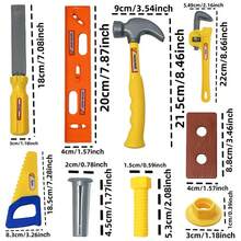 3+ Years Old Children's Party Favors/Large Realistic Screw Repair Storage Tool Toys/Unisex Roleplay Set/Holiday Gifts/Party Game Props/Enhance Interaction/Develop Hand-Eye Coordination/Random Color - Multicolor - View 5